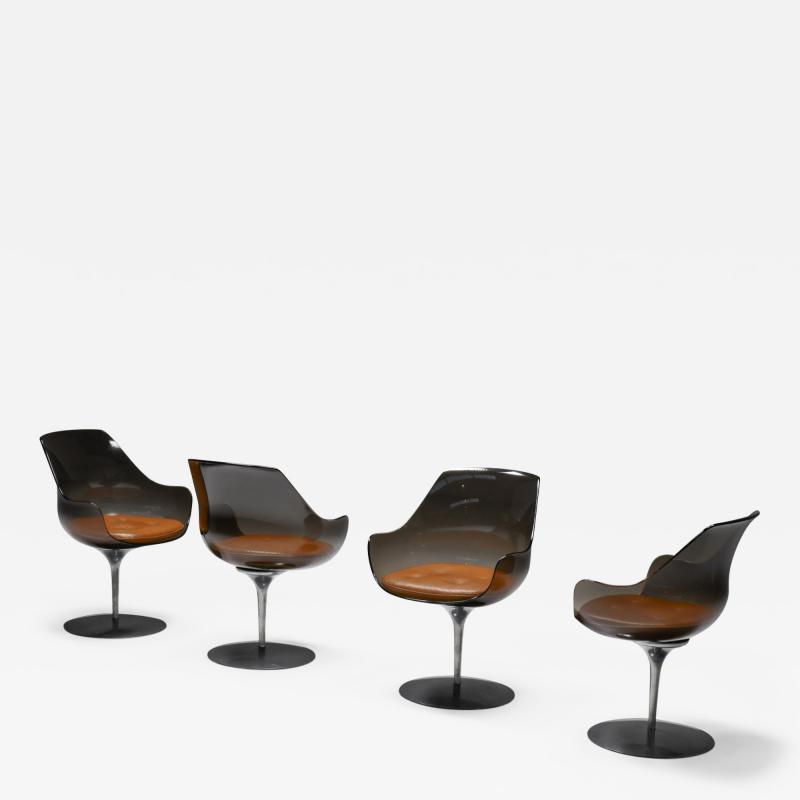  Erwine and Estelle Laverne Set of four Champagne Chairs by Erwine Estelle For Laverne International