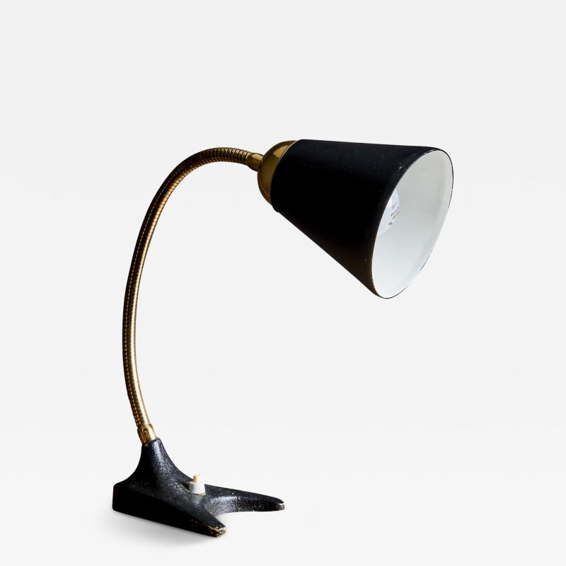  Ew V rnamo Ew V rnamo Table Lamp in black metal Sweden 1960s