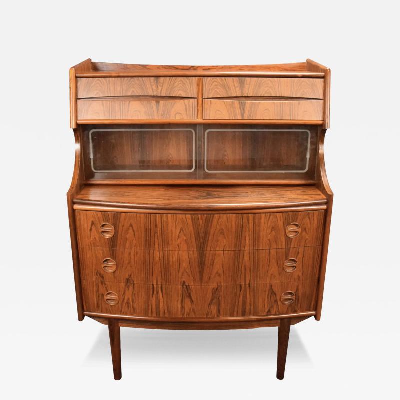  FALSIG MOBLER Vintage Danish Mid Century Modern Rosewood Secretary Desk by Falsig Mobler