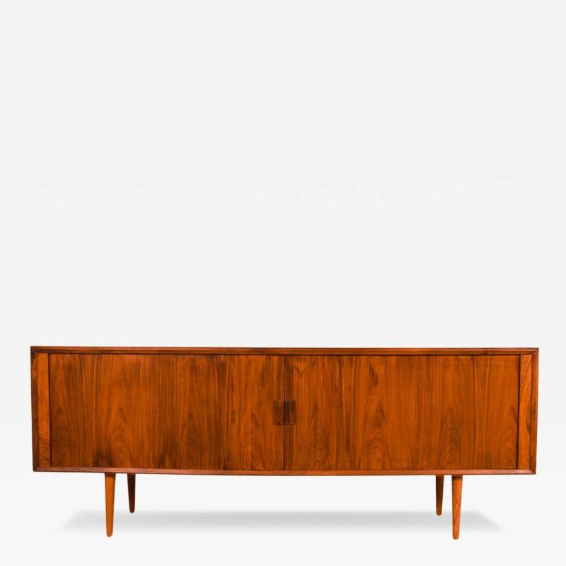  Faarup M belfabrik Mid Century Danish Tambour Door Credenza Faarup Mobelfabrik Svend Larsen