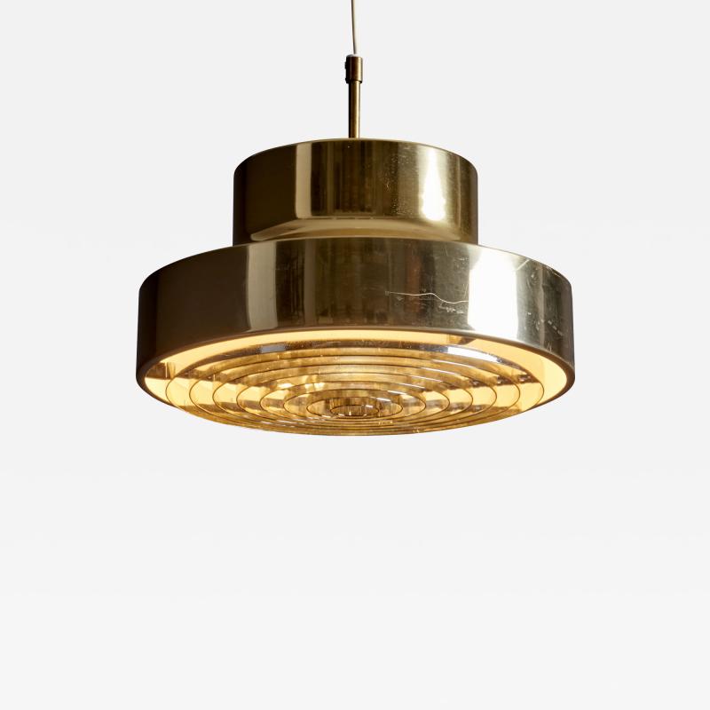  Falkenbergs Belysning Falkenbergs Belysning Brass Pendant Lamp Sweden 1960s