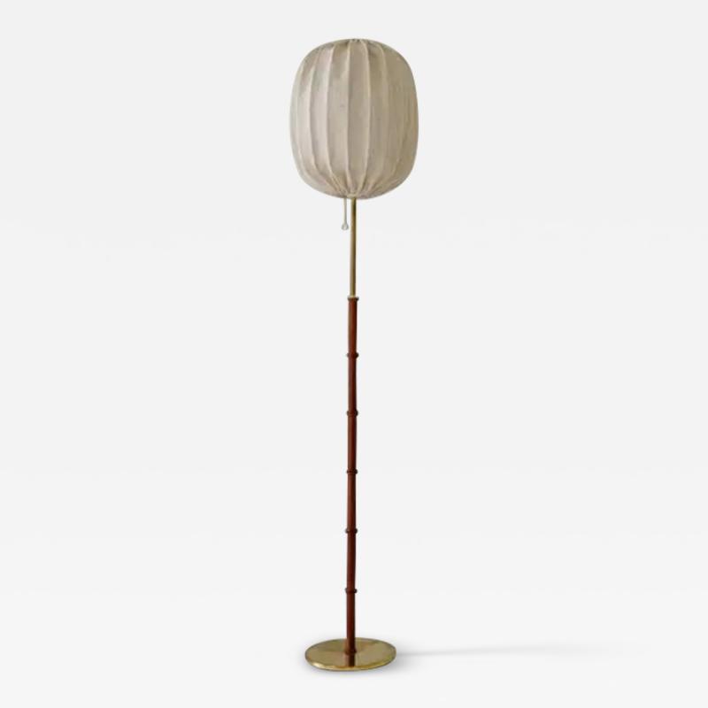  Falkenbergs Belysning Mid Century Modern Brass Teak Floor Lamp Falkenbergs Belysning Sweden