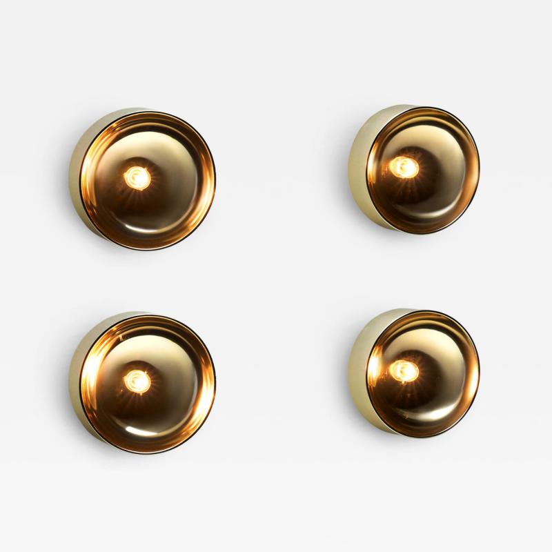  Falkenbergs Belysning Set of Four Peter Celsing Wall Sconces for Falkenbergs Belysning Sweden 1960s