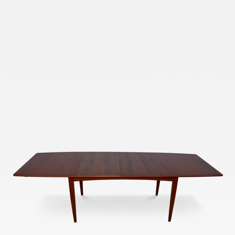  Falster Falster M belfabrik Danish Teak Dining Table With Two Hidden Leaves 1960s