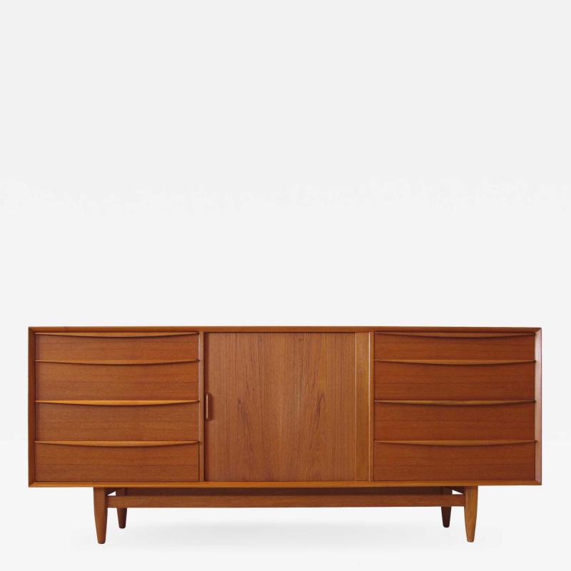  Falster Svend Age Madsen Teak 13 Drawer Dresser Cabinet