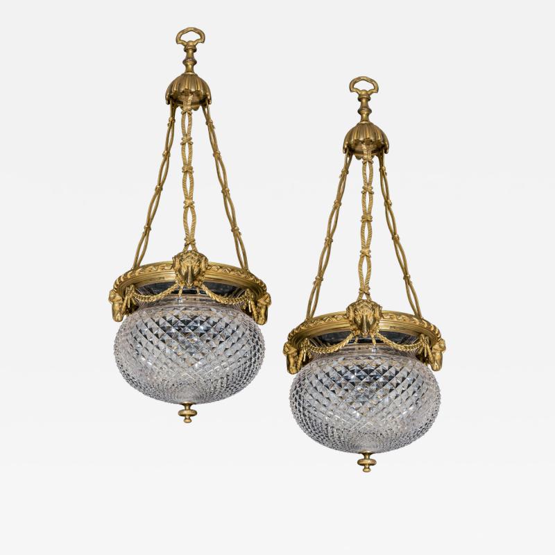  Faraday Sons A PAIR OF EARLY 20TH CENTURY GILT BRONZE BOWL LIGHTS BY FARADAY SON