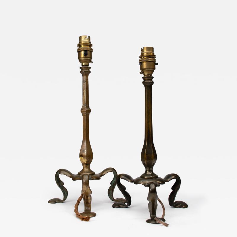  Faraday Sons Faraday Sons A Near Pair of Arts Crafts Pullman Coach Brass Table Lights