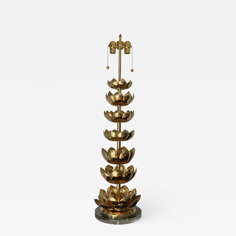  Feldman Lighting Co Brass Lotus Lamp