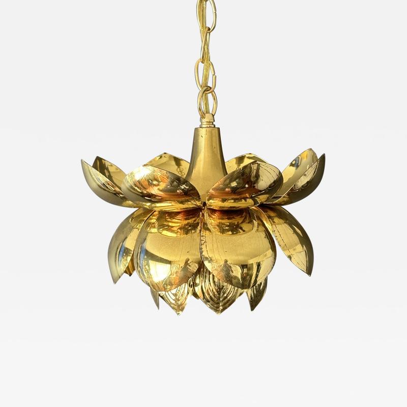  Feldman Lighting Co Small Brass Lotus Light Pendant