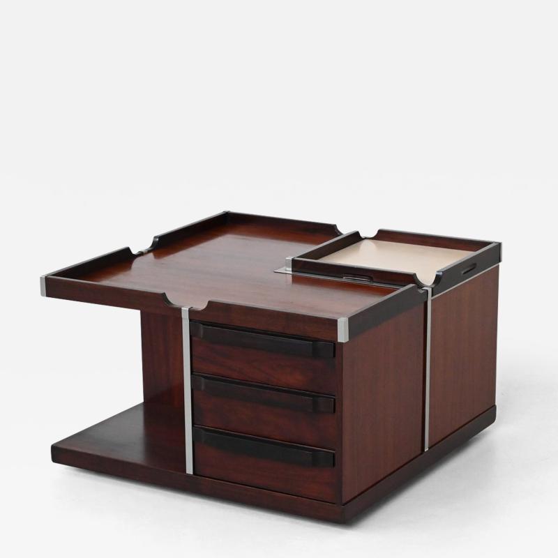  Fiarm Fiarm Scorze mobile bar coffee table in rosewood Italy 1960