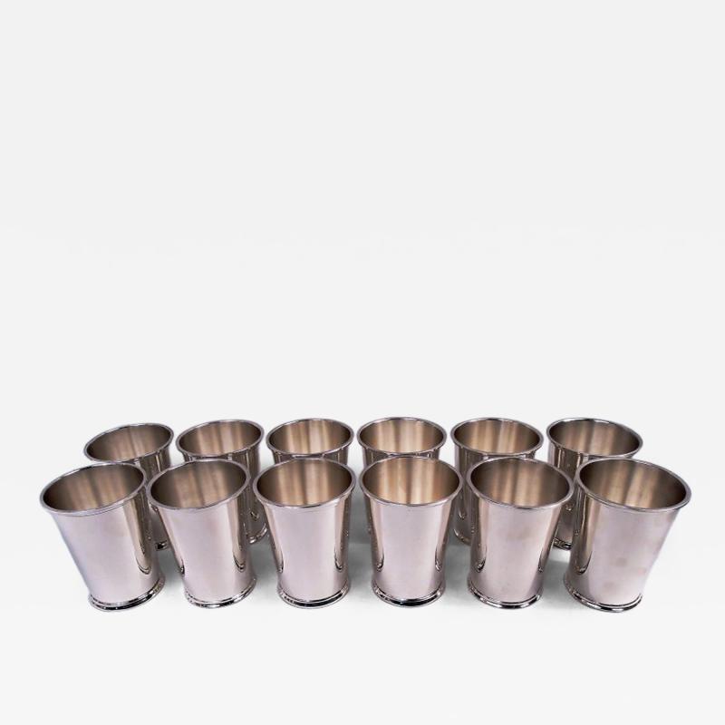  Fisher Silversmiths Inc Set of 12 Fisher Tall Sterling Silver Mint Julep Cups