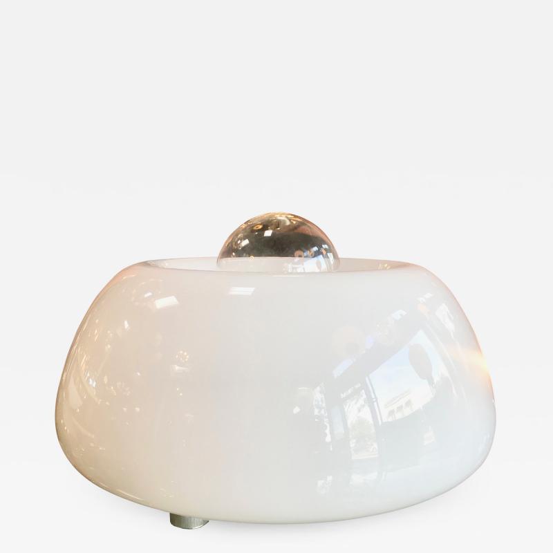  Flos Flos White Hand Blown Murano Glass Table Lamp Italy Space Age