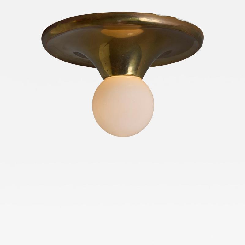  Flos Large Brass 1960s Castiglioni and Giacomo Light Ball Wall or Ceiling Lamp