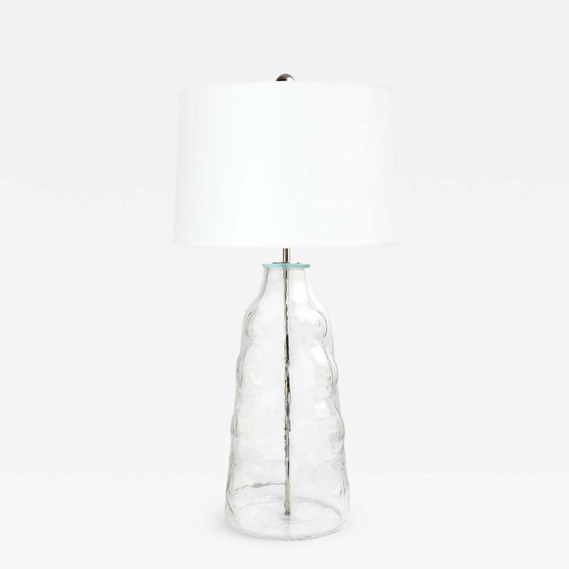  Flygsfors A LARGE CLEAR GLASS LAMP BY FLYGSFORS SWEDEN