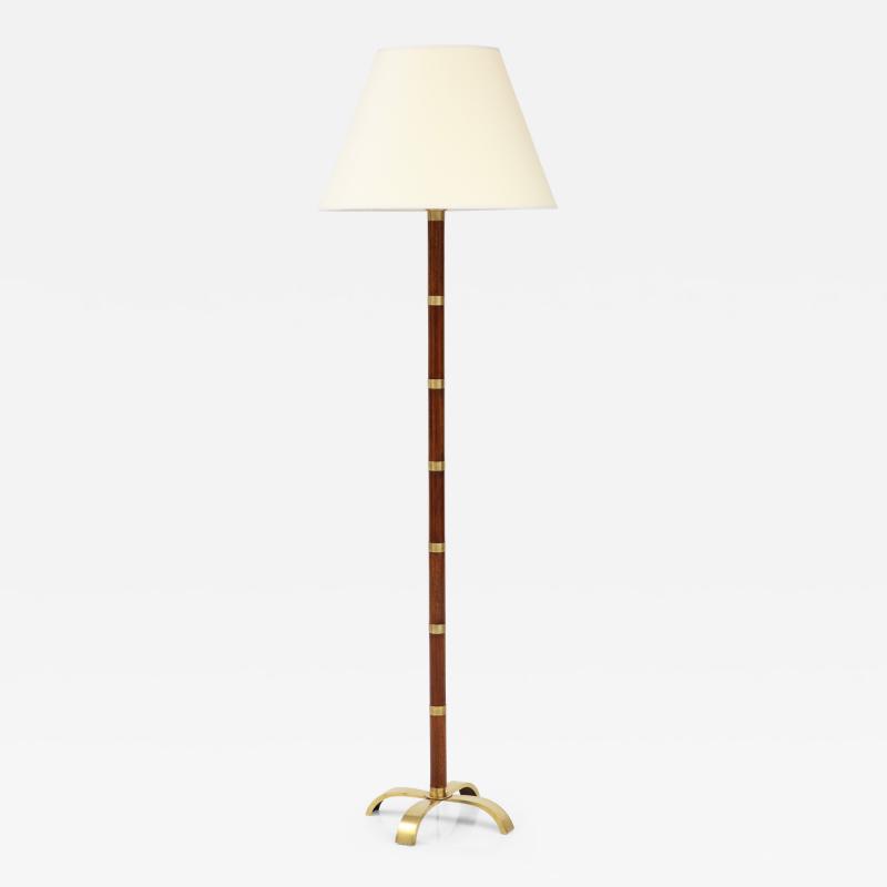  Fog M rup Fog M rup Brass and Rosewood Floor Lamp Circa 1960s