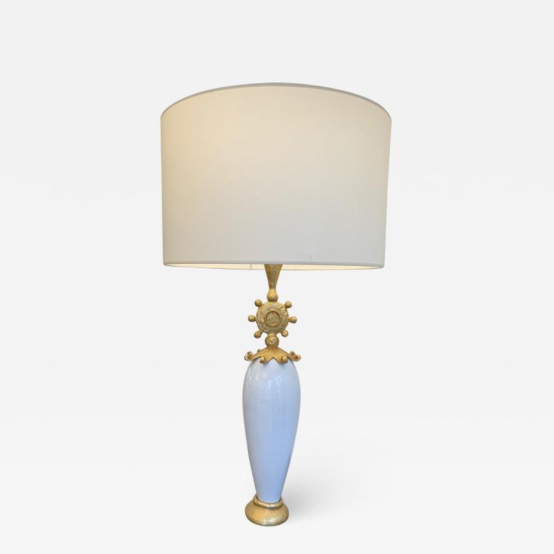  Fondica Ceramic and Gilt Metal Sun Lamp by Pierre Casenove for Fondica France 1990s