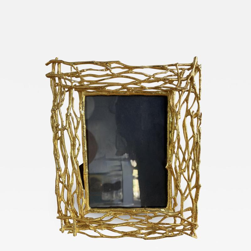  Fondica Gilt Metal Branch Picture Frame Italy 1970s