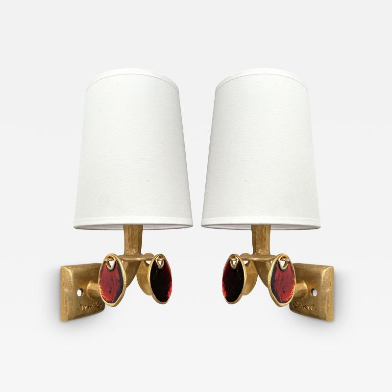  Fondica Pair of Sconces by Nicolas Dewael for Fondica France 1990s