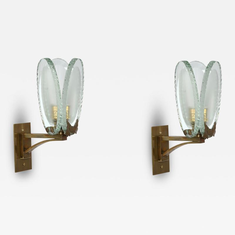  Fontana Arte Fontana Arte sconces Italy circa 1960s