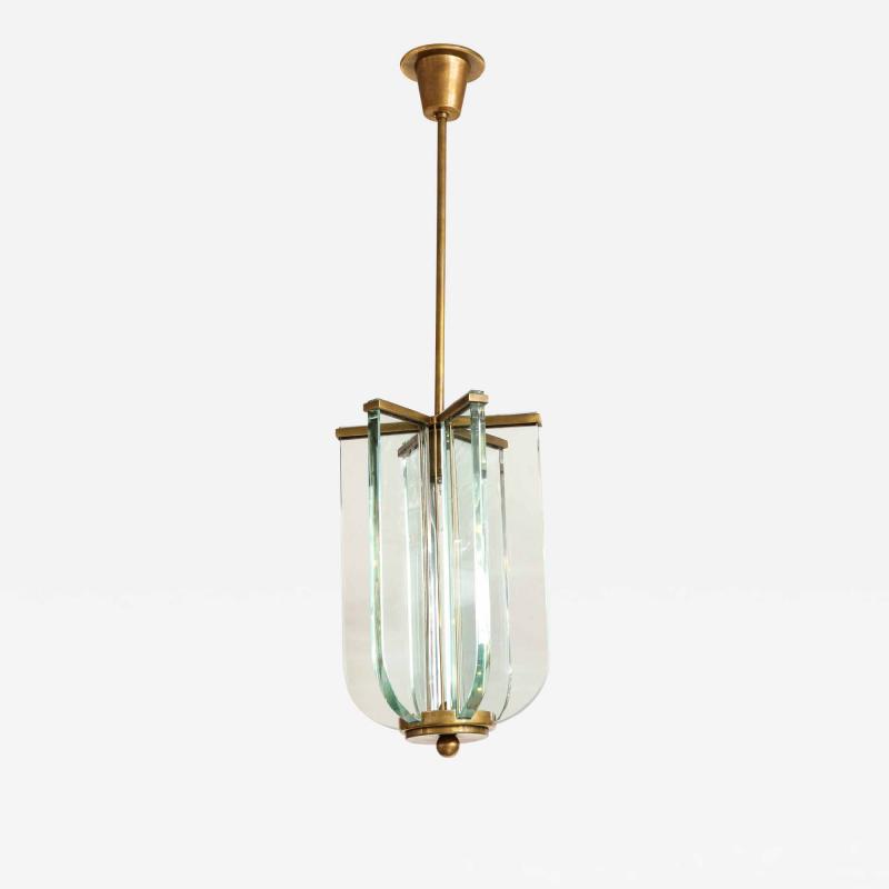  Fontana Arte FontanaArte 1950s Fontana Arte Attributed Brass And Glass Pendant