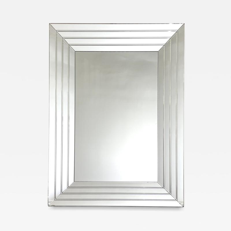  Fontana Arte FontanaArte Beveled Rectangle Fontana Arte Modernist Mirror Italy 1960