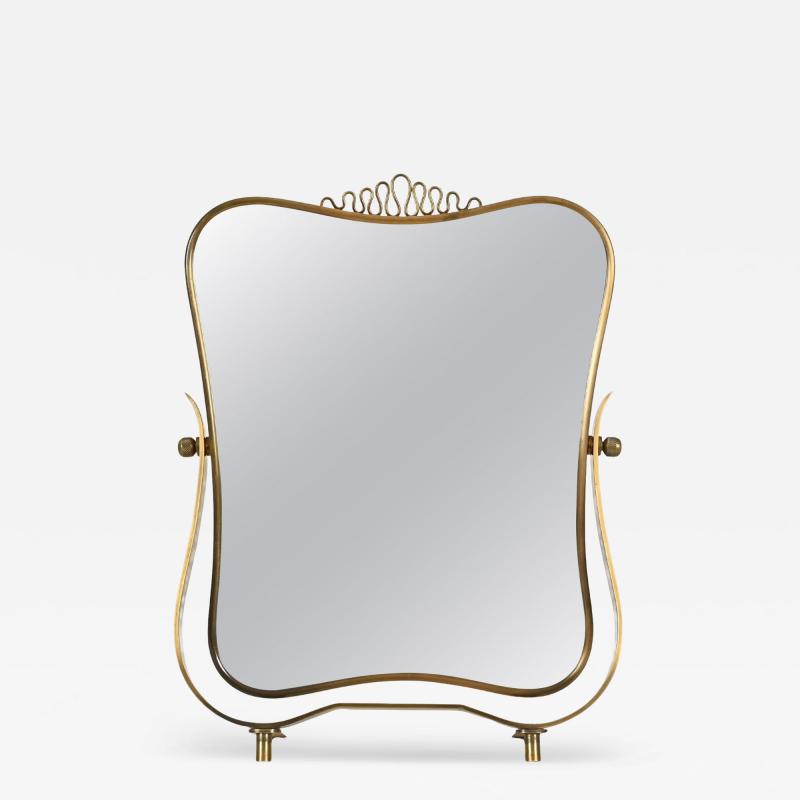  Fontana Arte FontanaArte Brass Dressing or Vanity Table Mirror Attributed to Fontana Arte