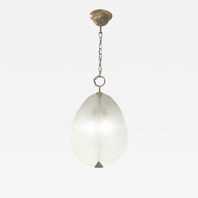  Fontana Arte FontanaArte Fanalino Textured Glass Pendant by Fontana Arte