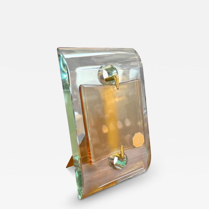  Fontana Arte FontanaArte Fontana Arte Glass and Brass Picture Frame Italy 1960s
