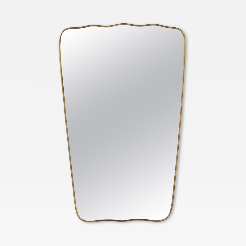  Fontana Arte FontanaArte Italian 1940s Brass Framed Wall Mirror Att Fontana Arte