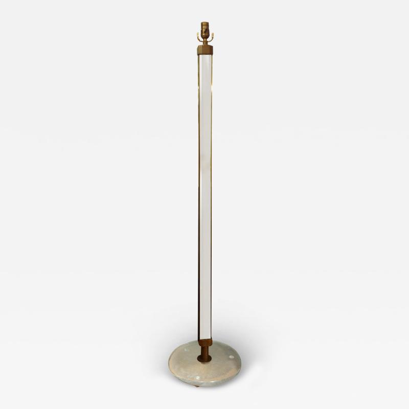  Fontana Arte FontanaArte Italian Fontana Arte Attributed Glass And Bronze Floor Lamp