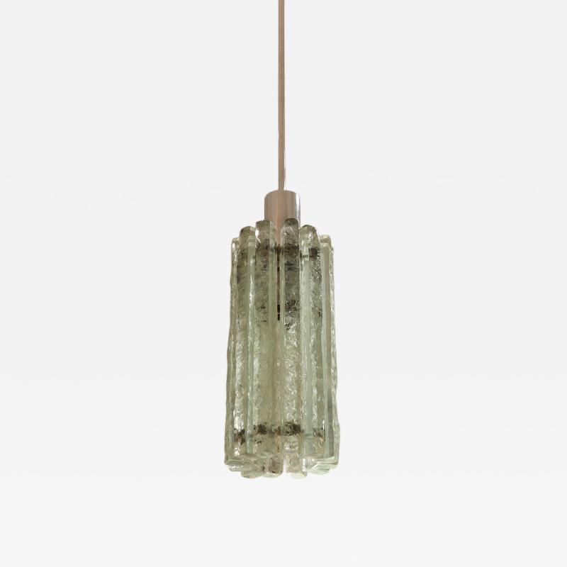  Fontana Arte FontanaArte Italian Glass Pendant Chandelier circa 1970