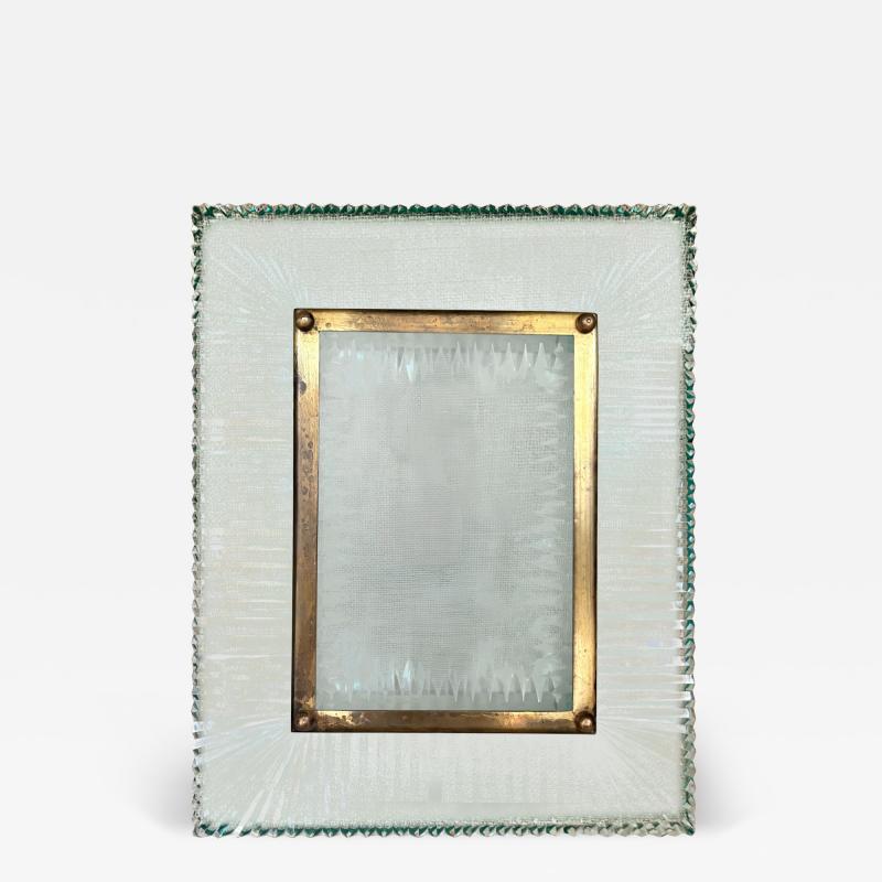  Fontana Arte FontanaArte Italian Modern Fontana Arte Glass And Brass Frame