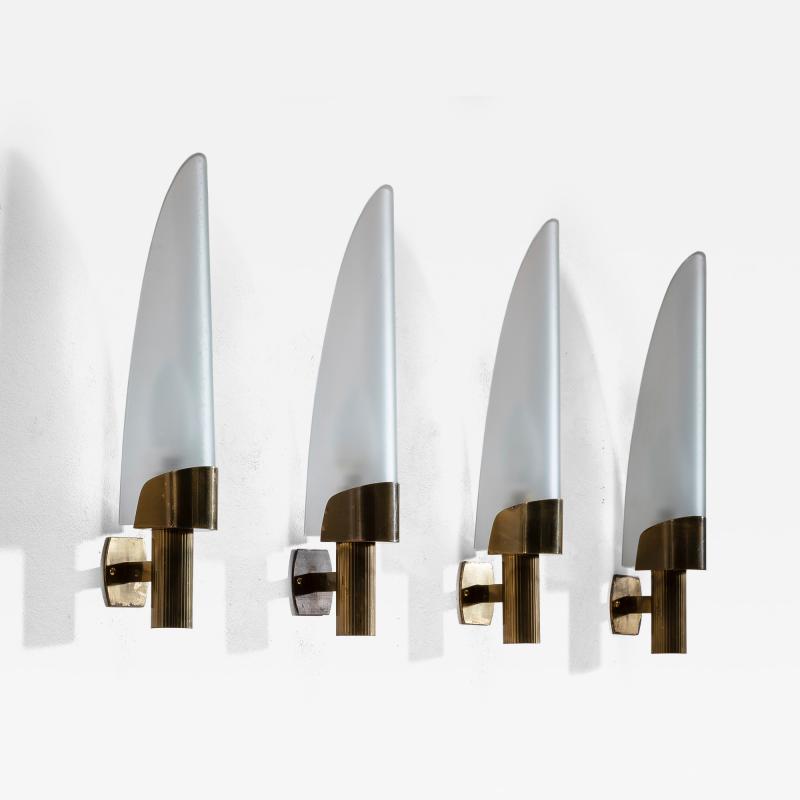  Fontana Arte FontanaArte Set of 4 Fontana Arte wall lamps