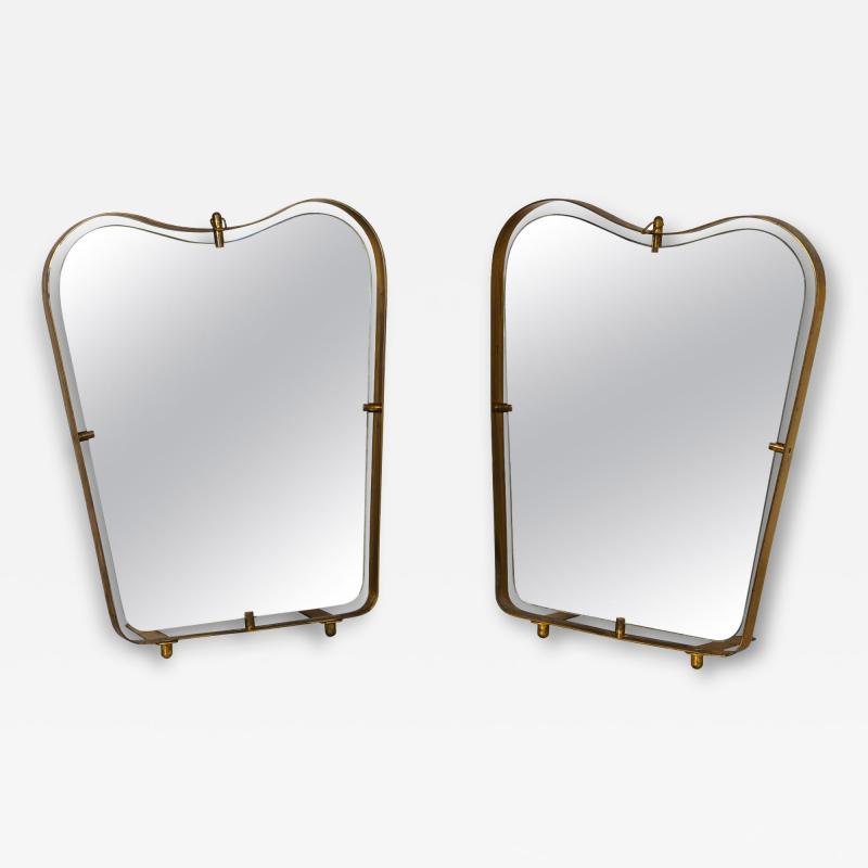  Fontana Arte FontanaArte Two Gio Ponti shape Fontana Arte table or wall mirrors Italy c1950