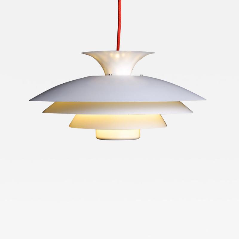  Form Light Form Light 1970s Pendant Lamp in white lacquered Aluminum Denmark