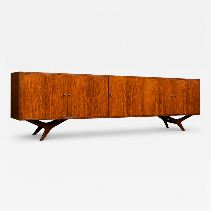  Forma Brazil Credenza in Solid Cavi na Hardwood by Forma Brazilian Modern Brazil 1960s
