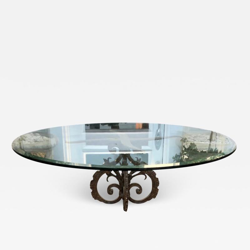  Formations Formations Iron Stone Glass Top Dining Table
