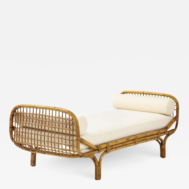  Franco Albini Franca Helg Bamboo Rattan Daybed style of Franco Albini and Franca Helg Italy 1950s