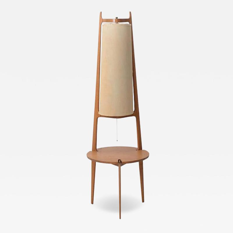  Franco Albini Franca Helg Rare Italian Modern Walnut Standing Lamp Table Franco Albini and Franca Helg