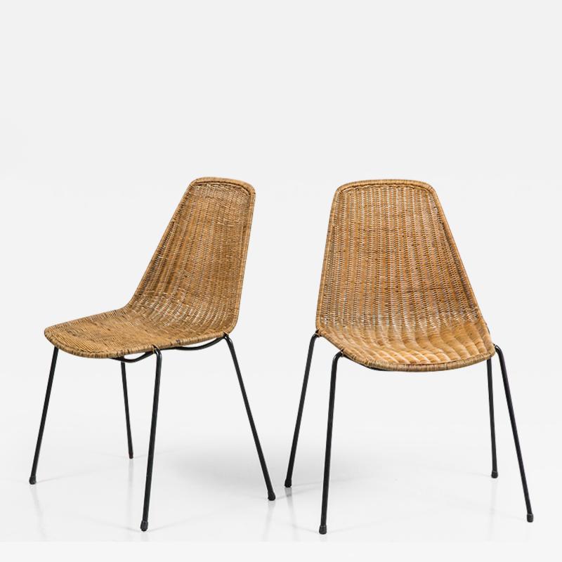  Franco Campo Carlo Graffi Wicker and Iron Chairs by Carlo Graffi et Franco Campo Ten Available 