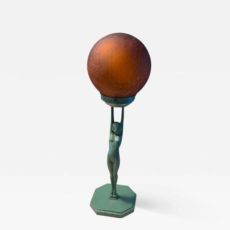  Frankart Inc RARE ART DECO NUDE LAMP BY FRANKART