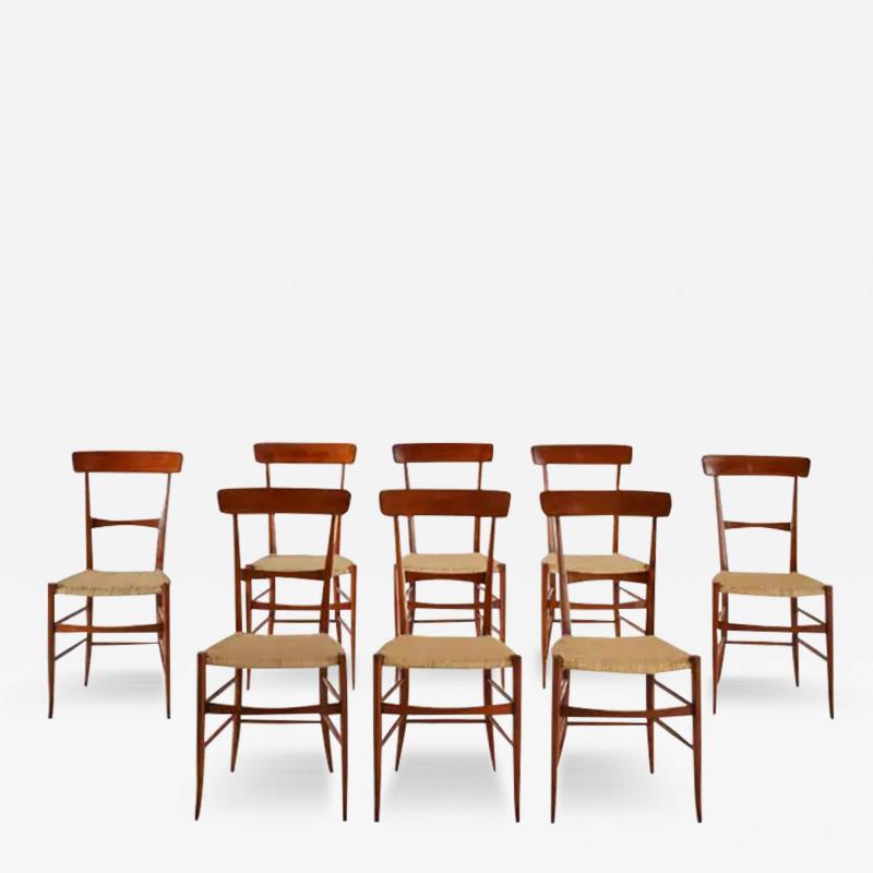  Fratelli Podest Fratelli Podest 8 Dining Chairs Campanino 900 Model Chiavari 1950s