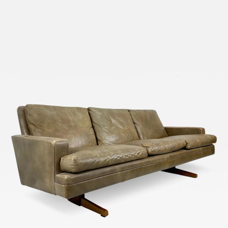  Fredrik A Kayser 1960s Fredrik Kayser Leather Sofa