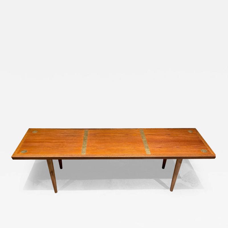  Frem Rojle 1960s Frem R jle Long Coffee Table Teakwood Embellished Banded Design Denmark