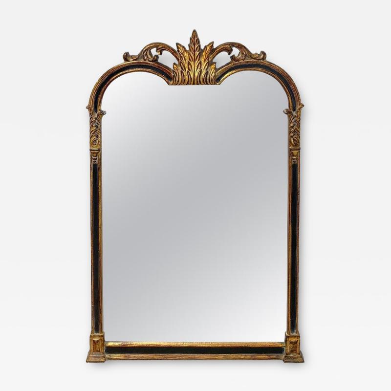  Friedman Brothers Italian Hollywood Regency Style Black Gold Mirror by Friedman Brothers