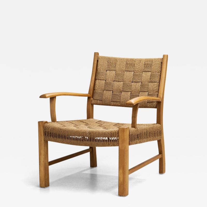  Frits Schlegel Beech and Papercord Armchair by Frits Schlegel Attr Denmark ca 1940s