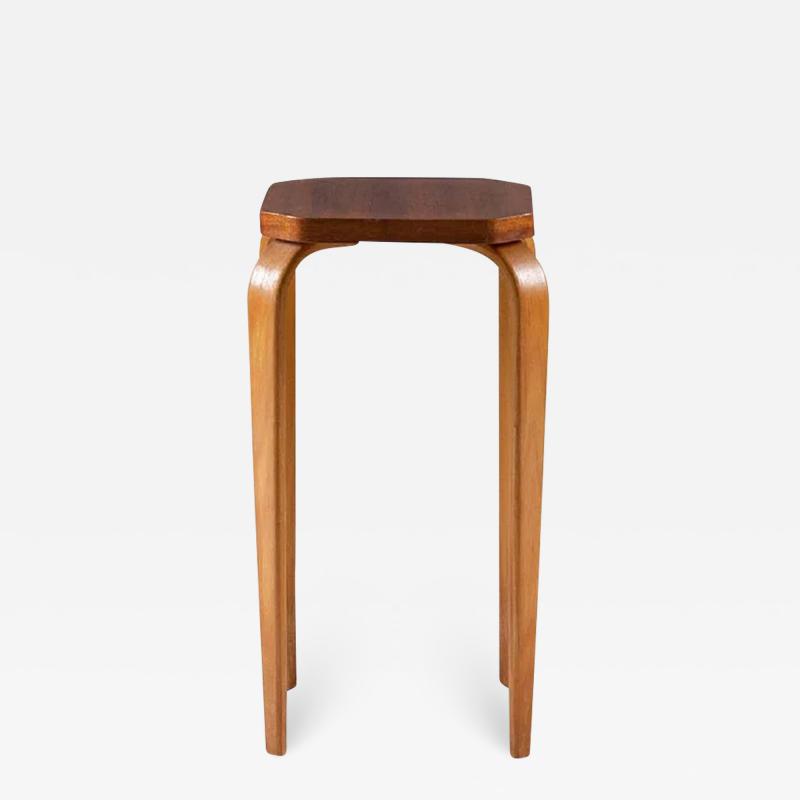  G A Berg Swedish Midcentury Stool in Mahogany and Beech