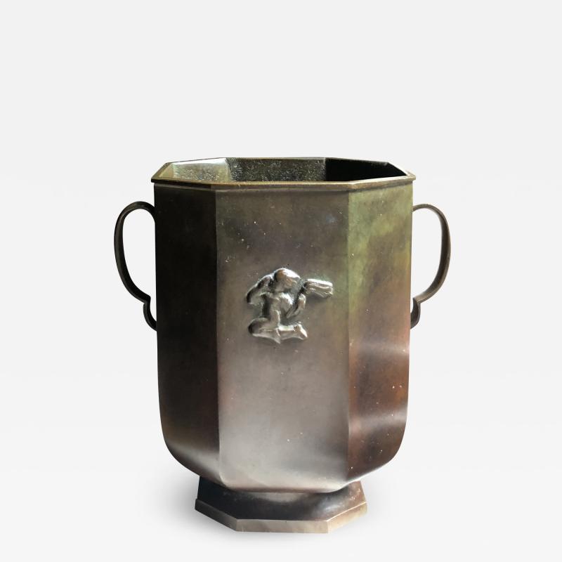  GAB Guldsmedsaktiebolaget Bronze Vase by GAB