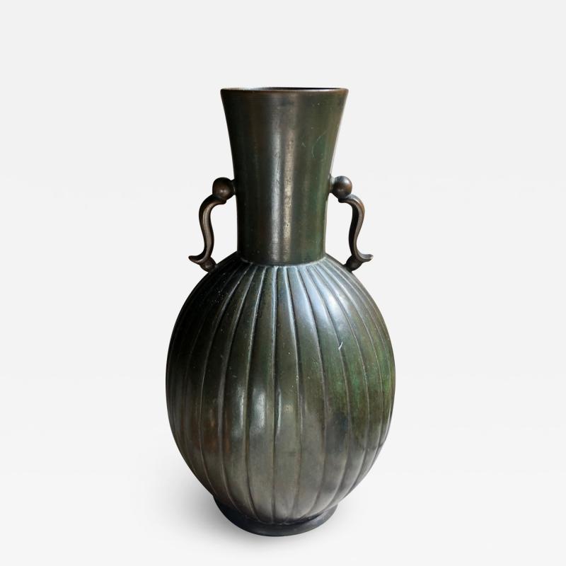  GAB Guldsmedsaktiebolaget Bronze vase by GAB