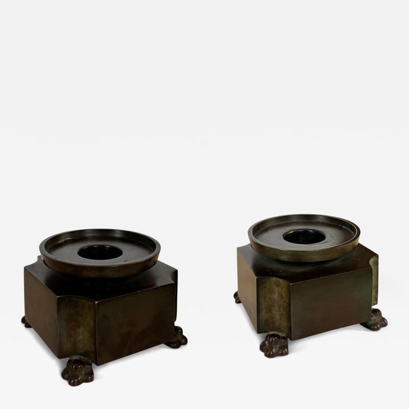  GAB Guldsmedsaktiebolaget Pair of Candleholders by GAB